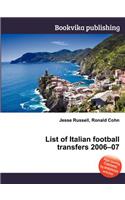 List of Italian Football Transfers 2006-07