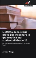 L'effetto della storia breve per insegnare la grammatica agli studenti di Grade 11