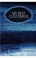 My Best Customers: notebook to filling out - recording of customer appointments - summary, To Do, customer info - 120 pages - A5 - motif: Powder blue