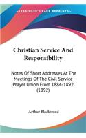 Christian Service And Responsibility