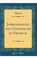 Jahreshericht des Gymnasiums zu Friedlal (Classic Reprint)