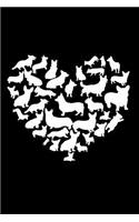 Heart Shaped Corgis: Notebook Journal Diary 110 Lined pages