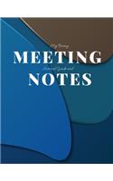 My Boring Meeting Survival Guide and Notes: 8.5x11 Meeting Notebook and Puzzle Book