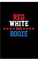 Red White and Booze: Blank Lined Journal