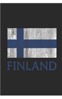 Finland Flag: Blank Lined Notebook (6 X 9 - 120 Pages) Finland Themed Notebook for Gift / Daily Activity Journals / Diary