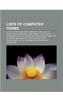 Lists of Computer Terms