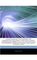 Articles on Chancellors of the University of Birmingham, Including: Peter Scott, Joseph Chamberlain, Robert Cecil, 1st Viscount Cecil of Chelwood, Dominic Cadbury, Alex Jarratt, Anthony Eden