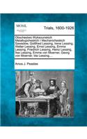 Obschestwo Wyksounskich Metallugicheskich I Mechanicheskich Sawadow, Gottfried Lessing, Irene Lessing, Walter Lessing, Ernst Lessing, Emma Lessing, Friedrich Lessing, Heinz Lessing, Ilse Lessing, Emma Von Moerner, Georg Von Moerner, Ida Lessing, ..
