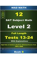 L-2 Tests 13-24 Book B: (Mad Math Test Preparation)