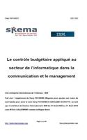 contrôle budgétaire appliqué au secteur de l'informatique dans la communication et le management