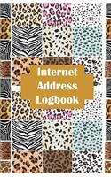 Internet Address Logbook: Internet Address Logbook / Diary / Notebook Animal Print