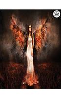 Notebook Kingdom Fantasy Series: Fantasy Notebook Notepad Journal Diary or Composition Book Lined 100 Pages 8.5x11 Dark Angel On Fire