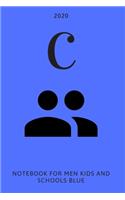 C: Notebook for men, kids and schools, blue