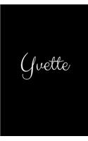 Yvette: notebook with the name on the cover, elegant, discreet, official notebook for notes
