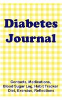 Diabetes Journal (Contacts, Medications, Blood Sugar Log, Habit Tracker, Diet, Exercise, Reflections)