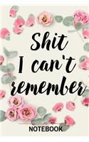 Shit I can't remember: a5 notebook, dotted, dot grid 120 pages