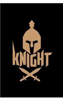 Knight: 6x9 knight - lined - ruled paper - notebook - notes