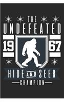 Hide And Seek World Champion Undefeated: Dot Grid Hide And Seek World Champion Undefeated / Journal Gift - Large ( 6 x 9 inches ) - 120 Pages -- Softcover