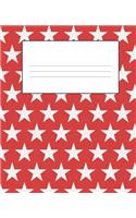 Red Composition Notebook: Primary Ruled Notebook Lined School Journal - 110 Pages - 7.5 x 9.25" - Children Kids Girls Boys Teens Women Wide Ruled School Composition Books