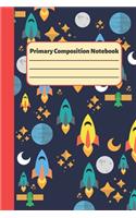 Primary Composition Science Notebook: Lined Stars & Rockets Journal