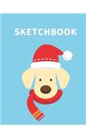 Sketchbook: A Cute Dog Kawaii Sketchbook for Kids: 100 Pages of 8.5" x 11" Large Blank Paper for Drawing, Doodling Painting or Sketching