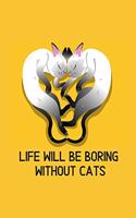 Life will be boring without cats