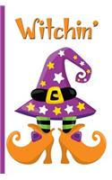 Witchin' Halloween Witch Shoes and Hat