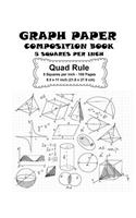 Graph Paper Composition Book - 5 Squares Per Inch: Blank Graph Paper Quad Rule 5x5 (Large 8.5x11 - 50 Sheets/100 Pages) Frequently Used for Math or Science Purposes for Teens and Adults