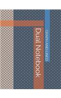 Dual Notebook: Graph and Lined: 100 White Pages (Alternating 50 Sheets Graph/Grid and 50 Sheets Wide Ruled Lined; Glossy Cover