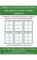 Hojas de aprendizaje para preescolar (Dibuja las manecillas del reloj para que muestren la hora correcta)