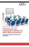 Criterios Para La Evaluacion y Diseno de Sitios Web Educativos
