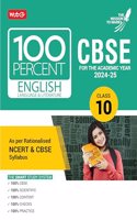 MTG 100 Percent English Language & Literature For Class 10 CBSE Board Exam 2024-25 | Chapter-Wise Self-evaluation Test, Theory, Diagrams Available All in One Book | As Per Rationalised NCERT & CBSE Syllabus