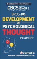 Gullybaba IGNOU BA (Honours) 3rd Sem BPCC-106 Development of Psychological Thought in English - Latest Edition IGNOU Help Book with Solved Previous Year's Question Papers and Important Exam Notes