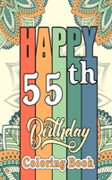 Happy 55th Birthday Coloring Book