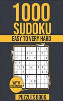 1000 sudoku Puzzles Book easy to very hard with Solutions