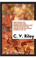 DIRECTIONS FOR COLLECTING AND PRESERVING