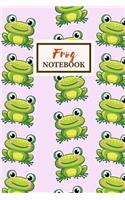 FROG Notebook: Cute Journal Gift: Medium Ruled Journal