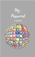 My Password Logbook: Personalized Journal & Organizer With Alphabetical Tabs