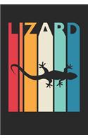 Vintage Lizard Notebook - Gift for Animal Lover - Colorful Lizard Diary - Retro Lizard Journal: Medium College-Ruled Diary, 110 page, Lined, 6x9 (15.2 x 22.9 cm)