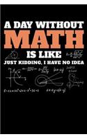 A Day Without Math Is Like Just Kidding I have No Idea