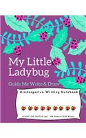 My Little Ladybug Guide Me Write And Draw: Kindergarten Writing Notebook Dashed Story Paper Journal Midline And Picture Space School Exercise Book - 120 Story Pages