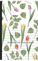 Sketchbook and Lined Notebooks: Dual Design Half Wide Ruled Half Blank Creative Sketchbook with Lined Pages Drawing or Doodling & Writing Journal Notebook Organizer