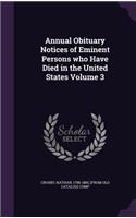 Annual Obituary Notices of Eminent Persons who Have Died in the United States Volume 3: (English)
