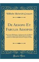 de Aesopo Et Fabulis Aesopiis
