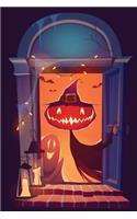 Halloween at the Door Grid Notebook: 150 Page Grid Notebook Journal Diary