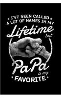 I've Been Called a lot of Names in My Lifetime But Papa is my Favorite: Journal / Notebook / Diary Gift - 6"x9" - 120 pages - White Lined Paper - Matte Cover
