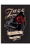 Vintage Piano with Rose