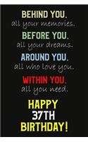 Behind You All Your Memories Before You All Your Dreams Happy 37th Birthday