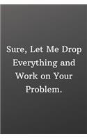 Sure Let Me Drop Everything and Work on Your Problem