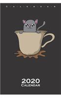 Cat in Coffee cup Calendar 2020